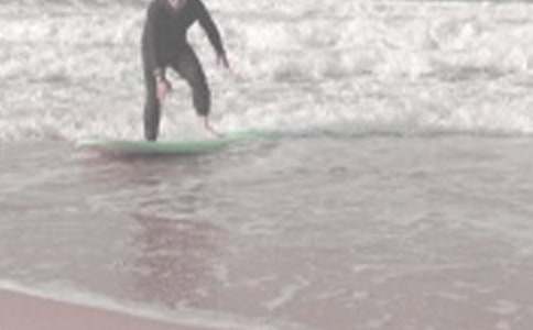 大海沖浪的作文