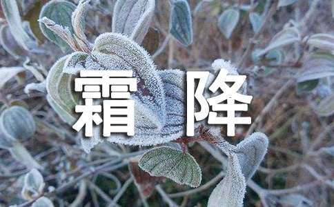 2016年霜降節(jié)氣之養(yǎng)生寄語(yǔ)